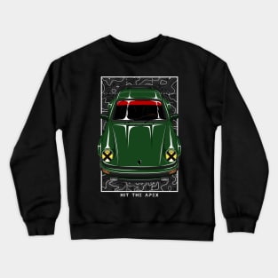 Porsche 930 Turbo in Green Crewneck Sweatshirt